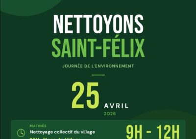 Nettoyons Saint-Félix ! Journée de l&rsquo;environnement